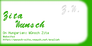 zita wunsch business card